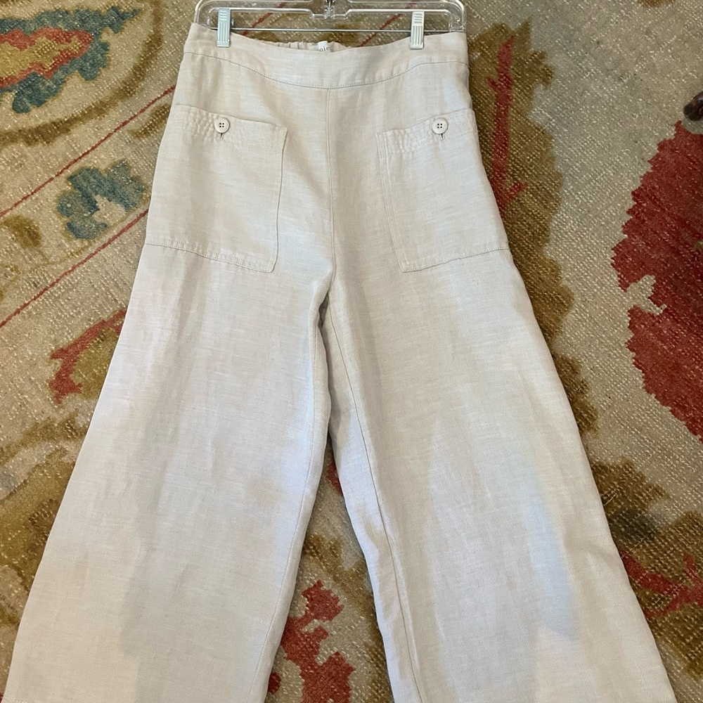 JOIE Linen Cropped Pants M